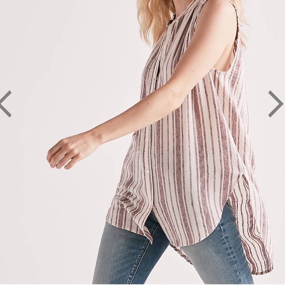 Lucky Brand - Gray Striped Tunic - Picture 4 of 5